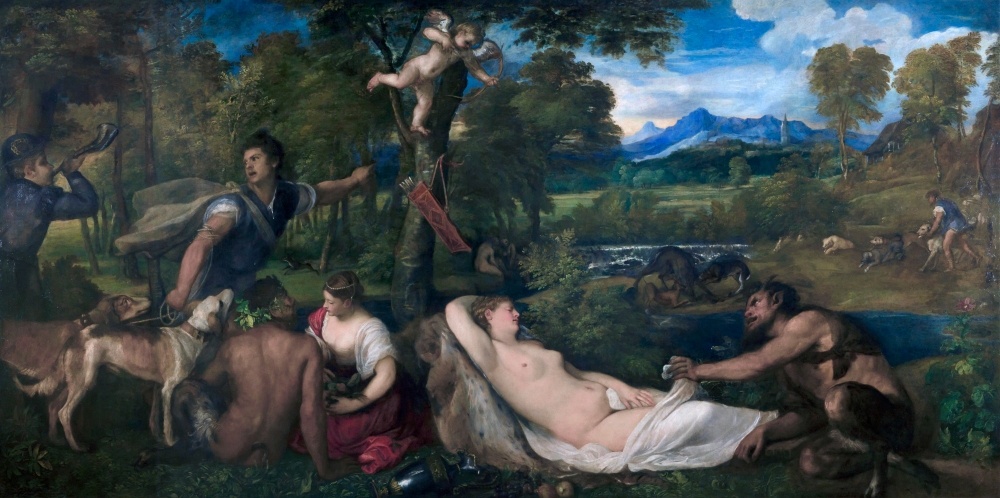 Jupiter and Antiope, by Titian